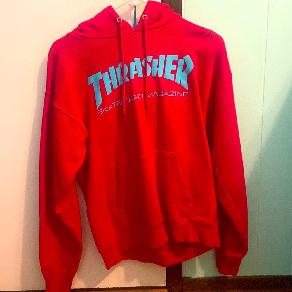 red thrasher hoodie